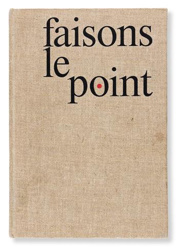 [SPECIMEN BOOK — MAXIMILIEN VOX]. Faisons le Point. From the series Cent Alphabets Monotype. Paris: Draeger Frères for Union Biblioph